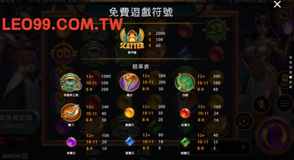 戰神賽特老虎機免費遊戲
