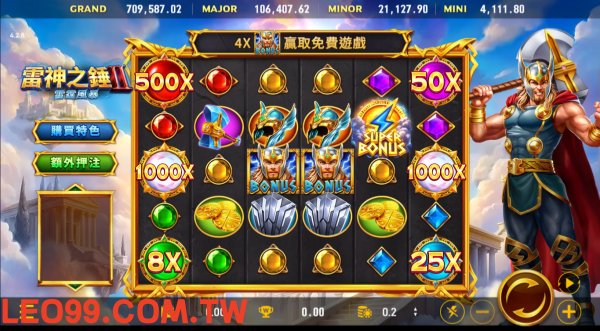 雷神之錘2雷霆風暴老虎機遊戲玩法