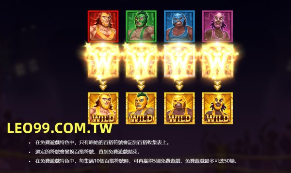 黃金摔角手老虎機免費遊戲