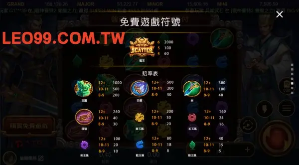赤三國老虎機百搭圖示
